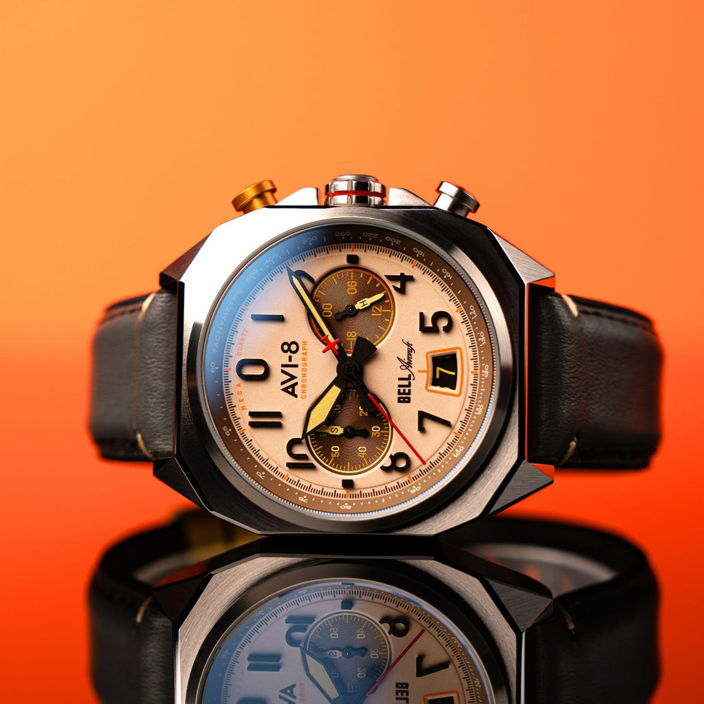 41mm Chronograph Watch with Leather Strap N591585