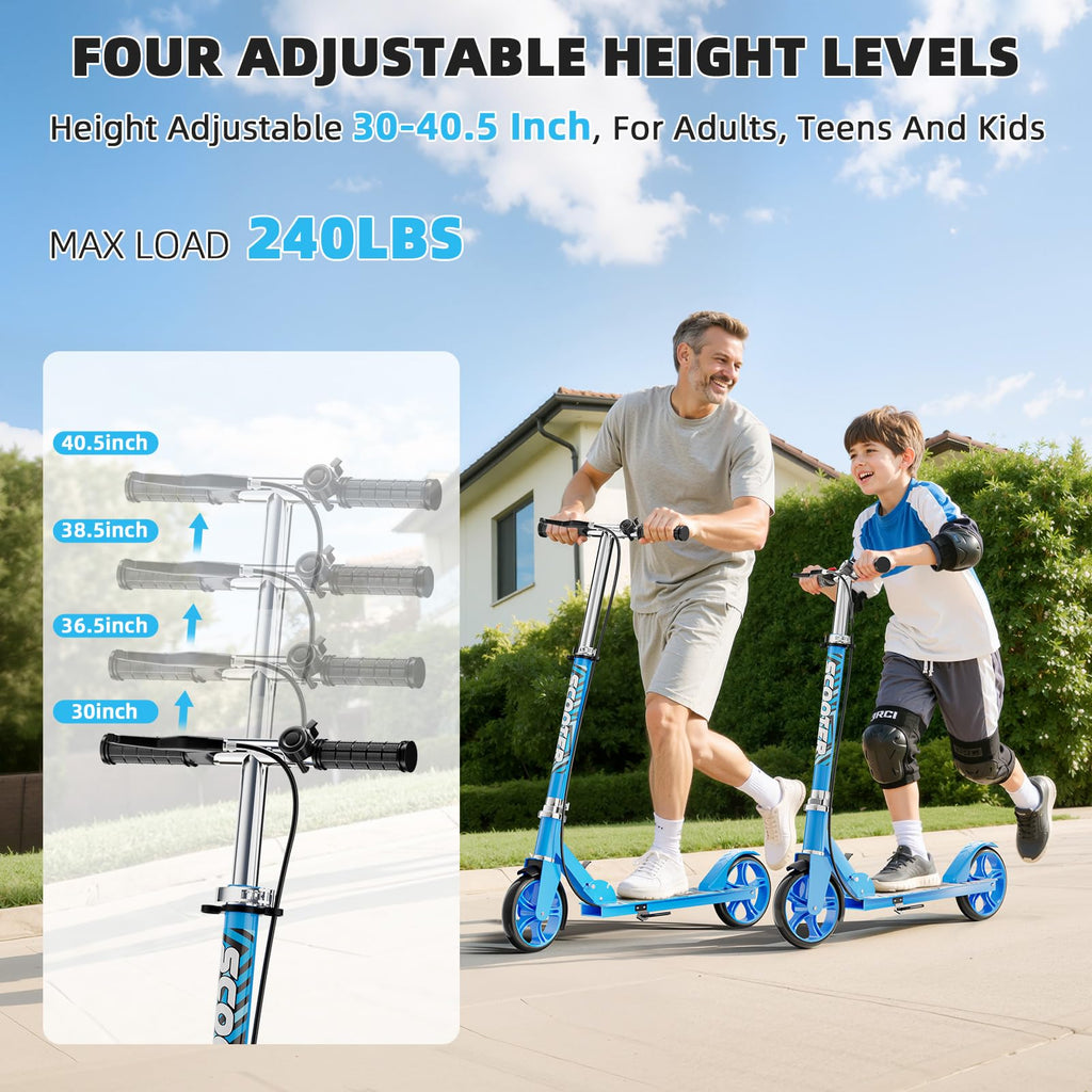Lightweight Foldable Scooters with 8-Inch Wheels and Hand Brake M944156