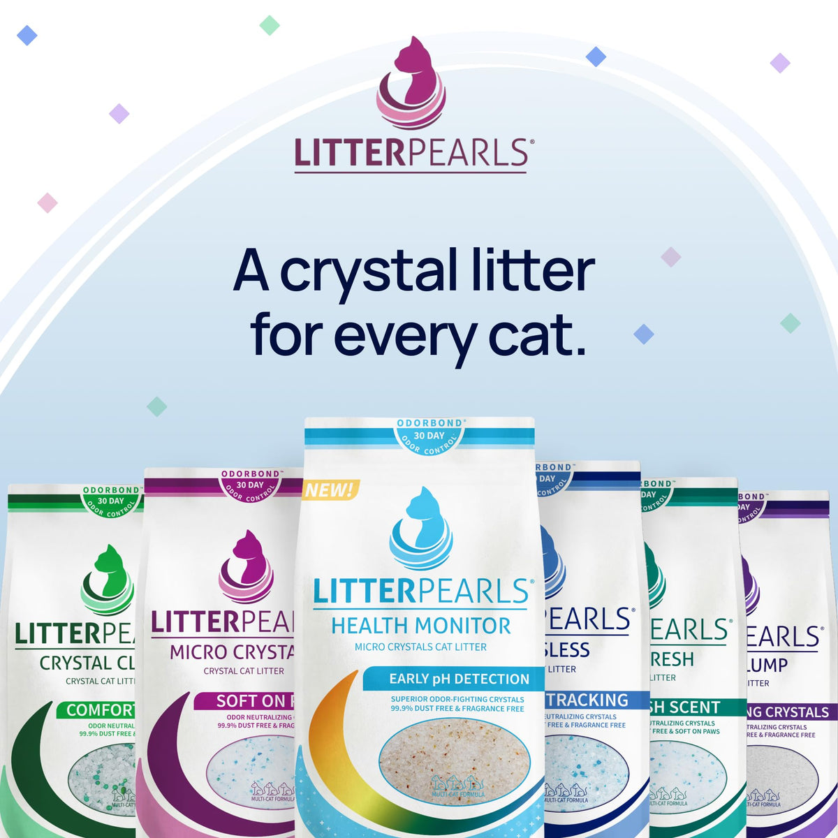 Unscented Non-Clumping Crystal Cat Litter, 7 lb F5783