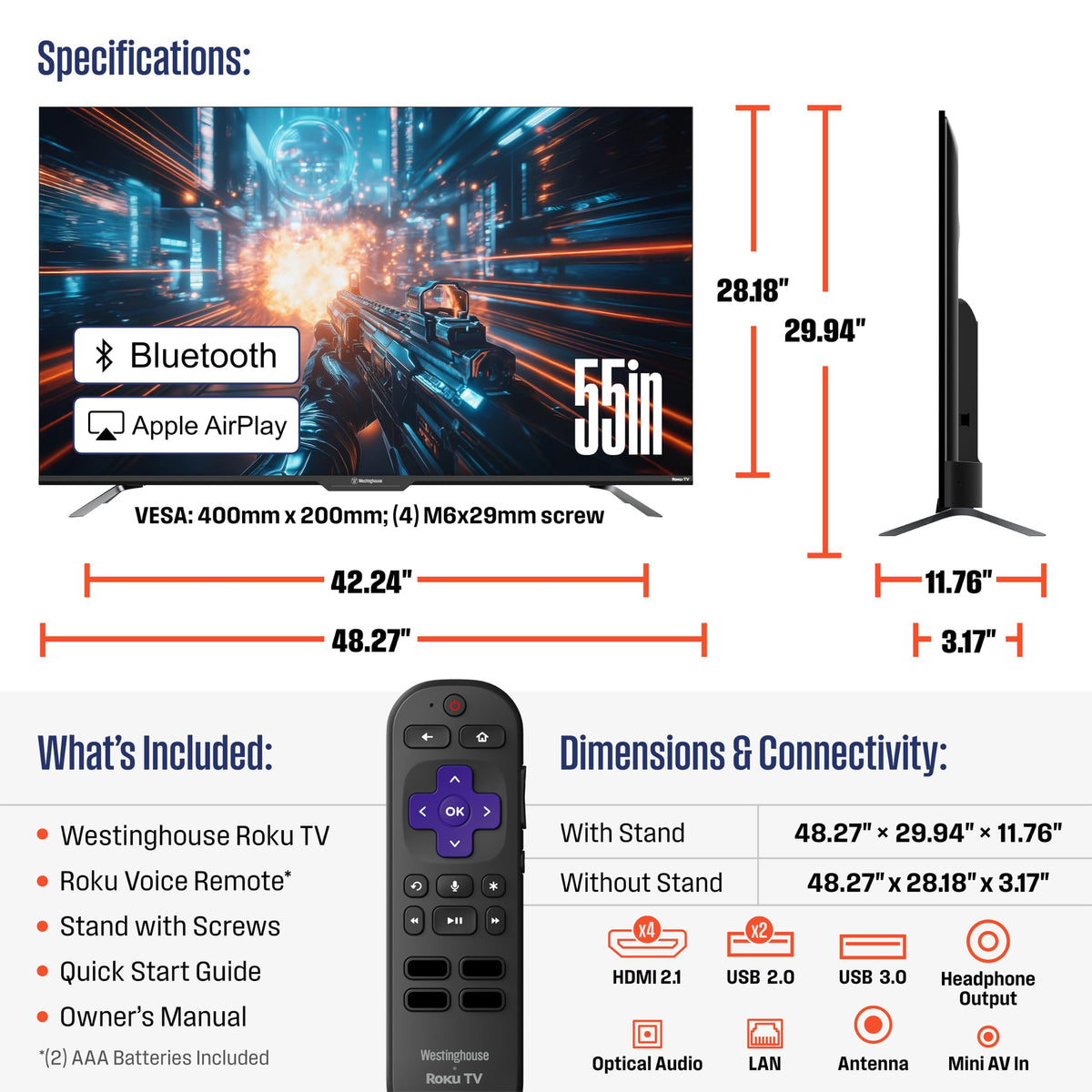 55 Inch Mini LED 4K UHD Smart TV D239
