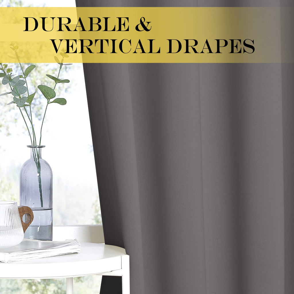 Grey Blackout Curtains 84 inch 1 Panel V25240