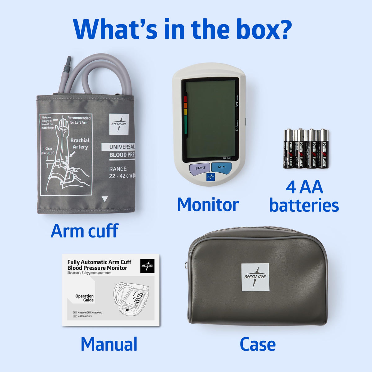 Automatic Blood Pressure Monitor with Universal Upper Arm Cuff and Carrying Case M509351
