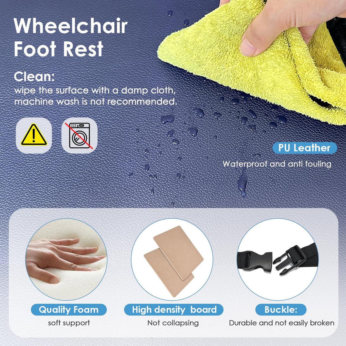 Wheelchair Foot Rest Elevating Extender Leg Rest Replacement Pad D27361