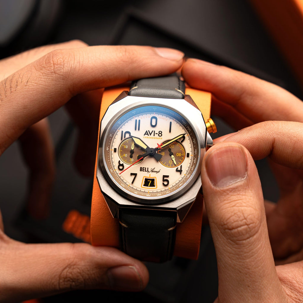 41mm Chronograph Watch with Leather Strap N591585