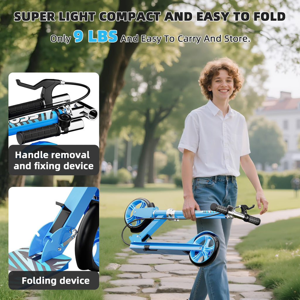 Lightweight Foldable Scooters with 8-Inch Wheels and Hand Brake M944156
