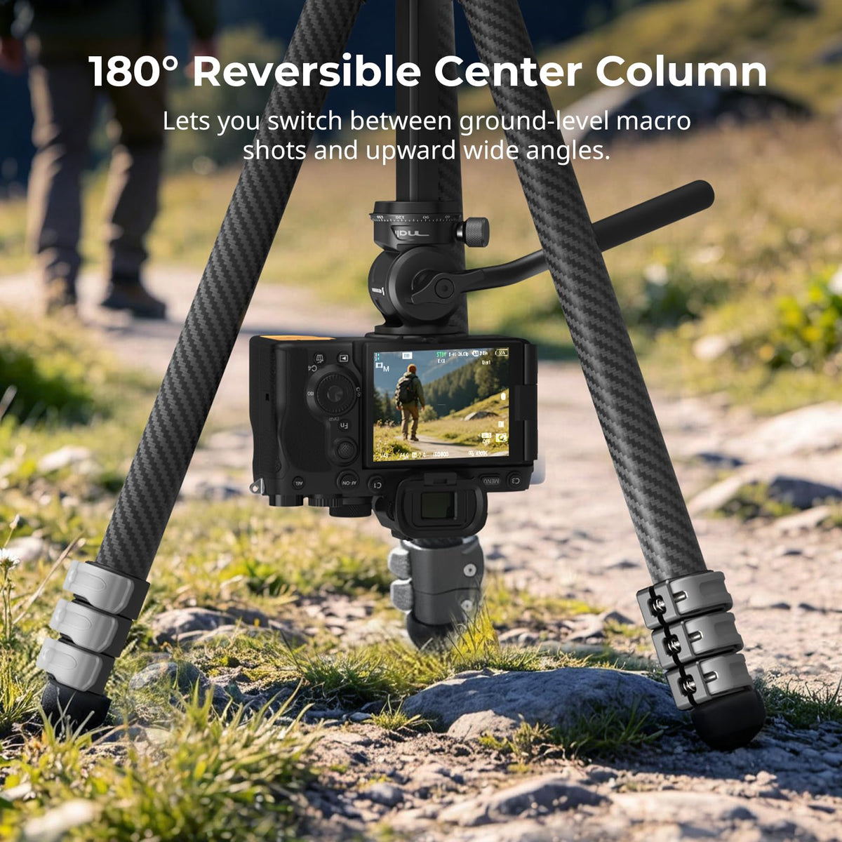 Carbon Fiber Compact Travel Tripod with Fluid Head T96955