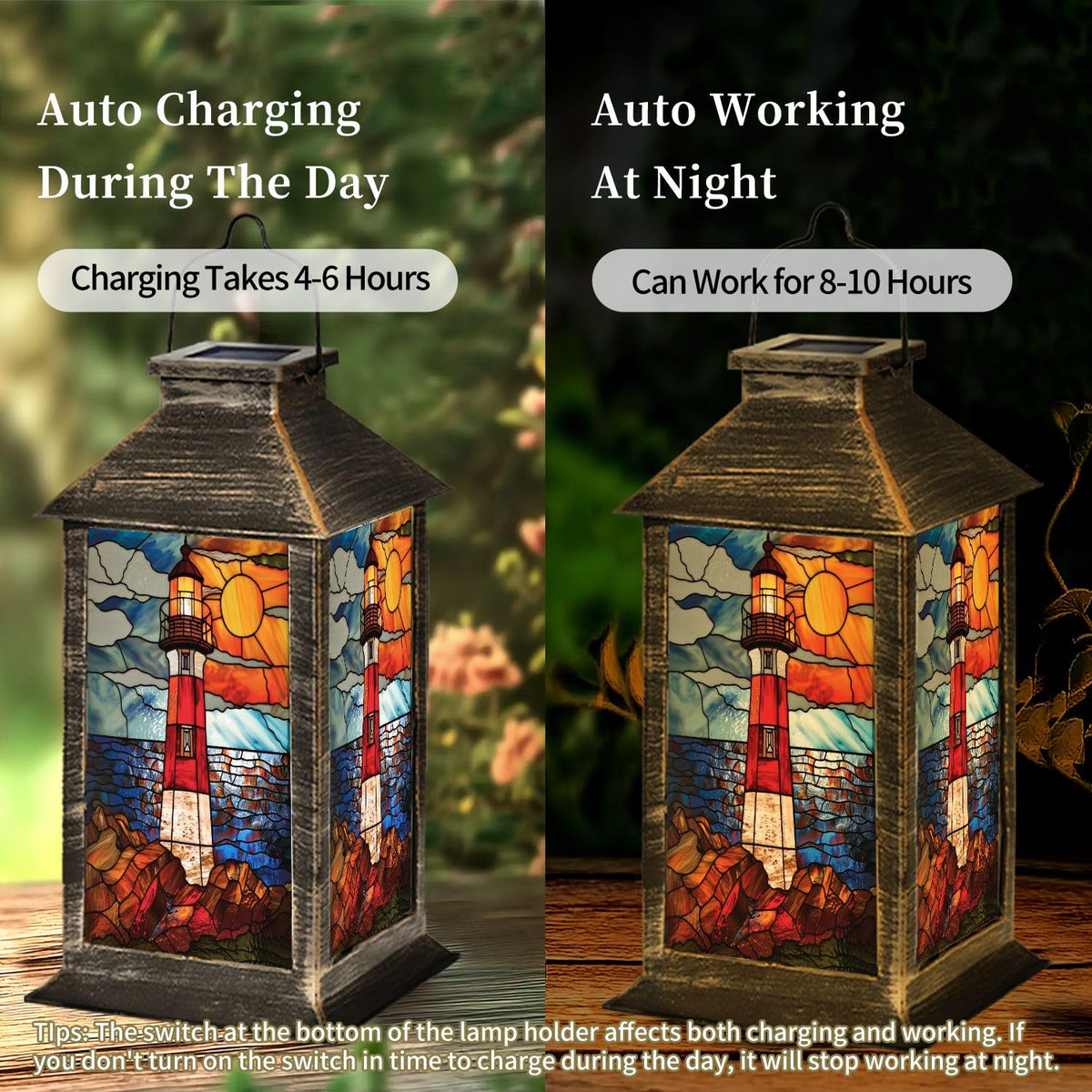 Solar Powered Waterproof Hanging Lantern O4716