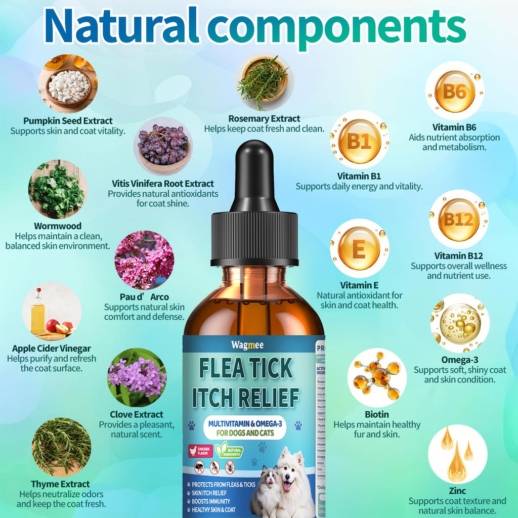 Oral Flea and Tick Prevention Drops 2 fl oz N413