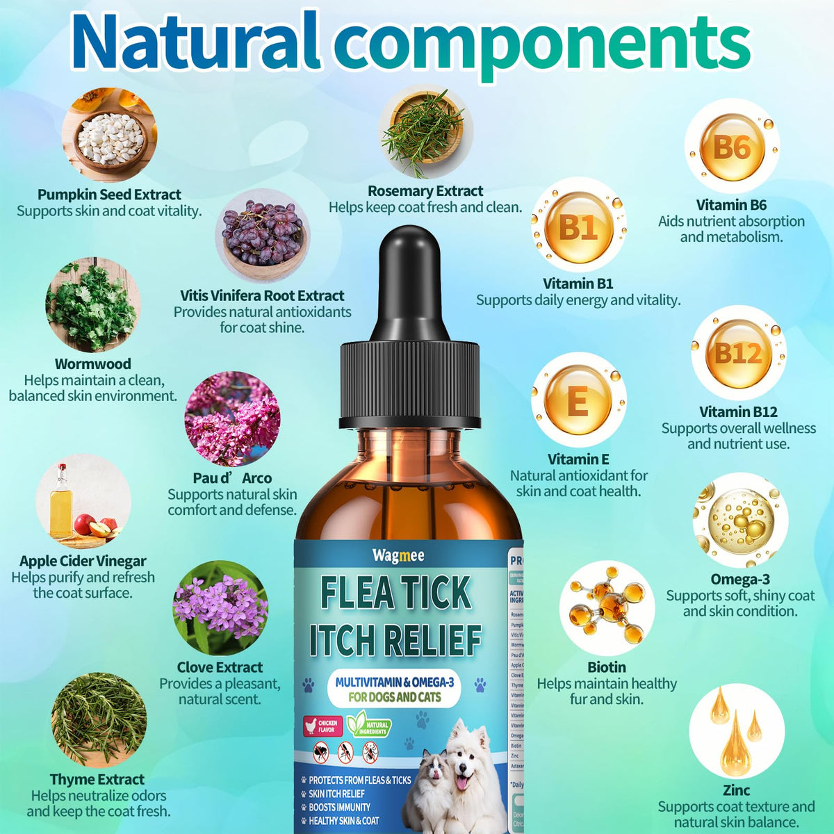 Oral Flea and Tick Prevention Drops 2 fl oz N413