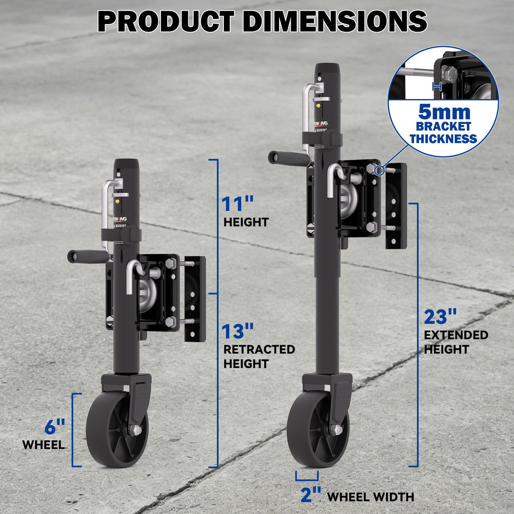 Boat Trailer Jack with Wheel, 10" Lift B428592