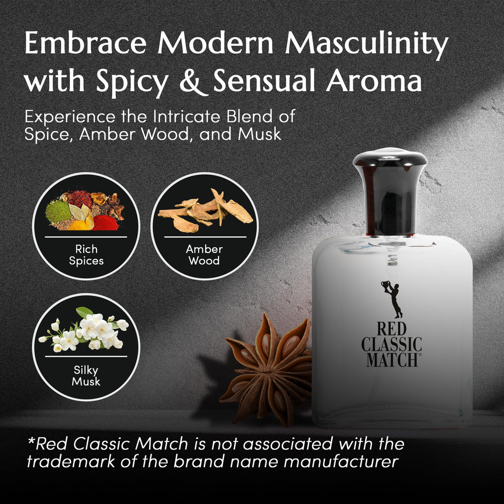 Eau de Toilette Spicy Woody Amber Fragrance 2.54 Fl Oz M53716