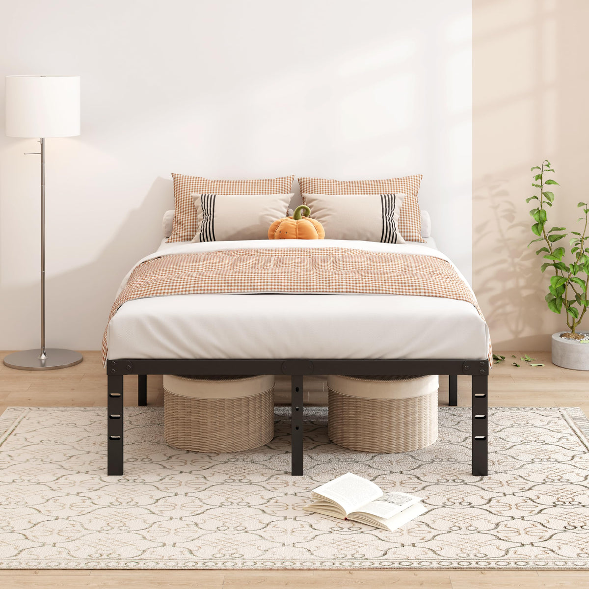 Queen Size 18 Inch Metal Bed Frame D1134