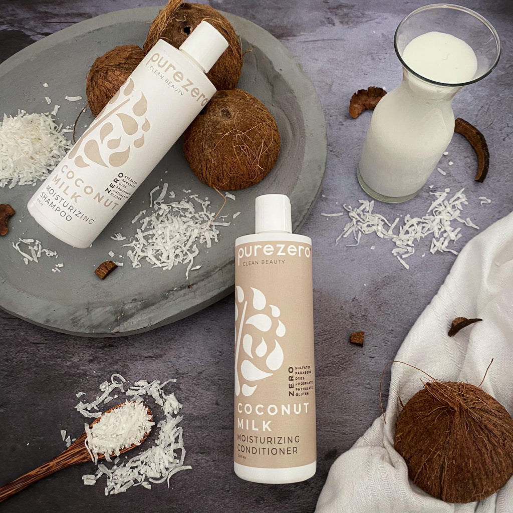 Coconut Milk Shampoo & Conditioner Set Vegan Sulfate Free Q319
