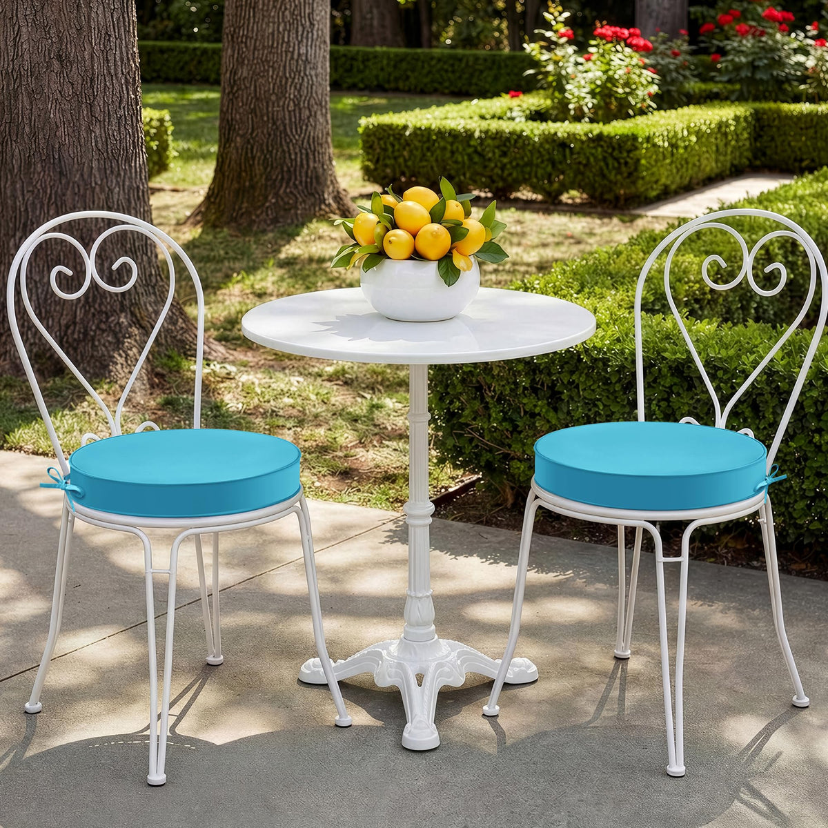 15" Round Waterproof Fade Resistant Chair Cushions Set of 2 H685