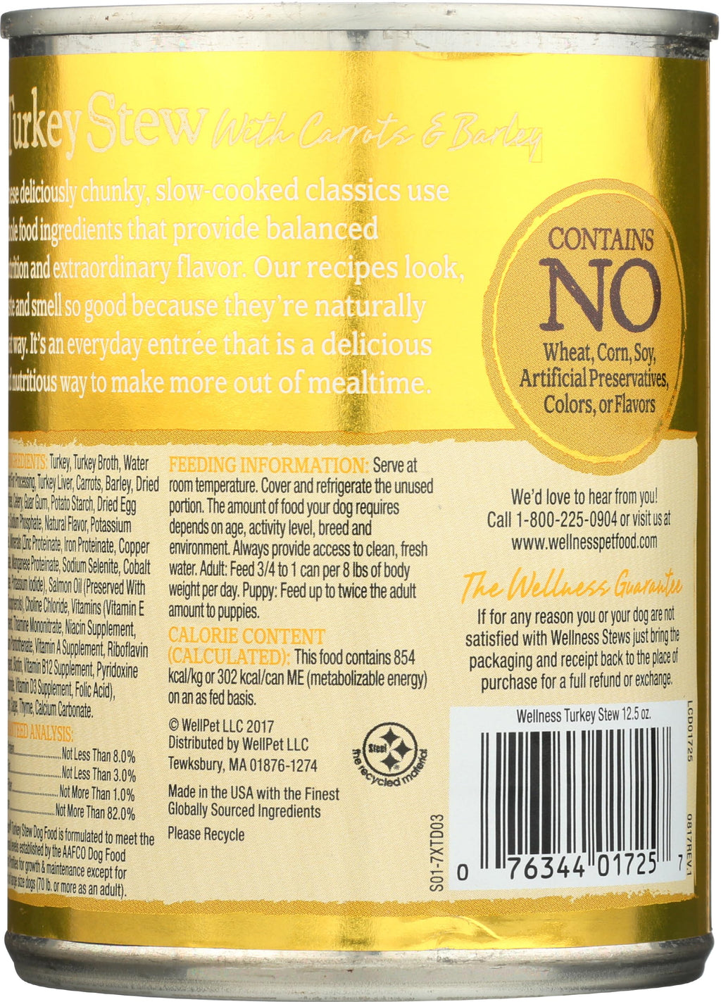 Grain Free Turkey Stew Wet Canned Dog Food 12.5 oz R716