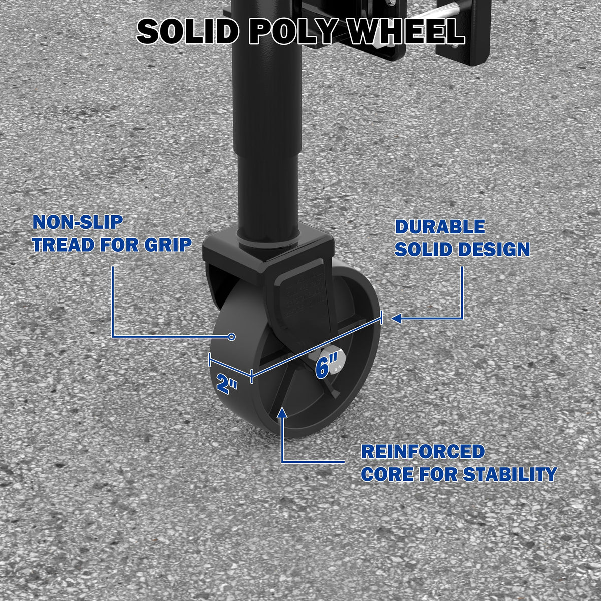 Boat Trailer Jack with Wheel, 10" Lift B428592