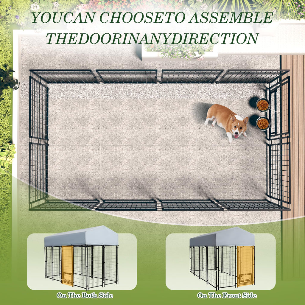 8x4x5.7 FT Heavy Duty Outdoor Dog Kennel with Roof B290499
